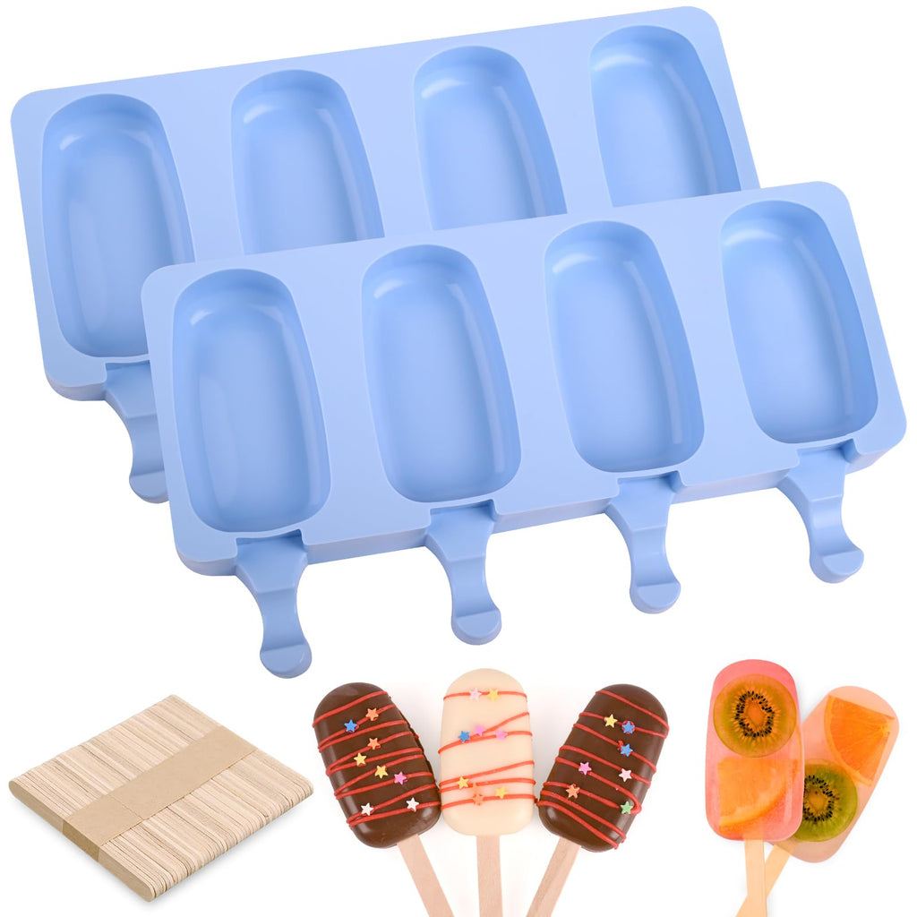 WMKGG Popsicle Silicone Molds Set, 2 PCS Ice Cream Cakesicles Molds