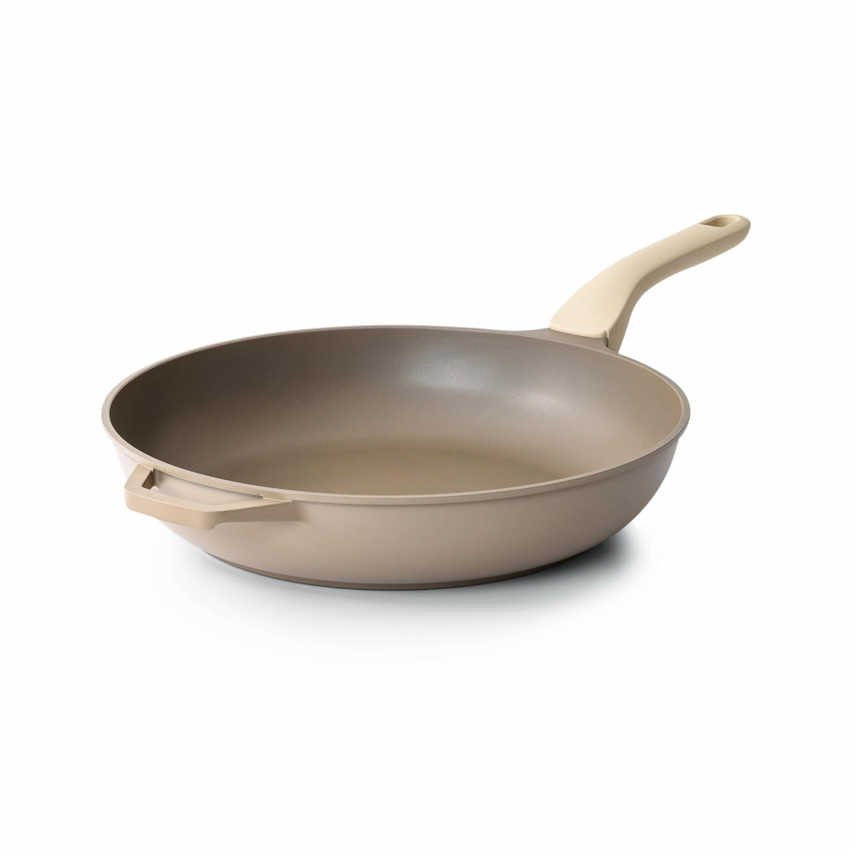 PRICUSIS Nonstick Ceramic Frying Pan, 8/10 Inch Skillet with Stay Cool Handle, Fully Coated, Induction Compatible, 100% Dishwasher Safe, PTFE PFAS & PFOA Free（10 Inch, Coconut White）