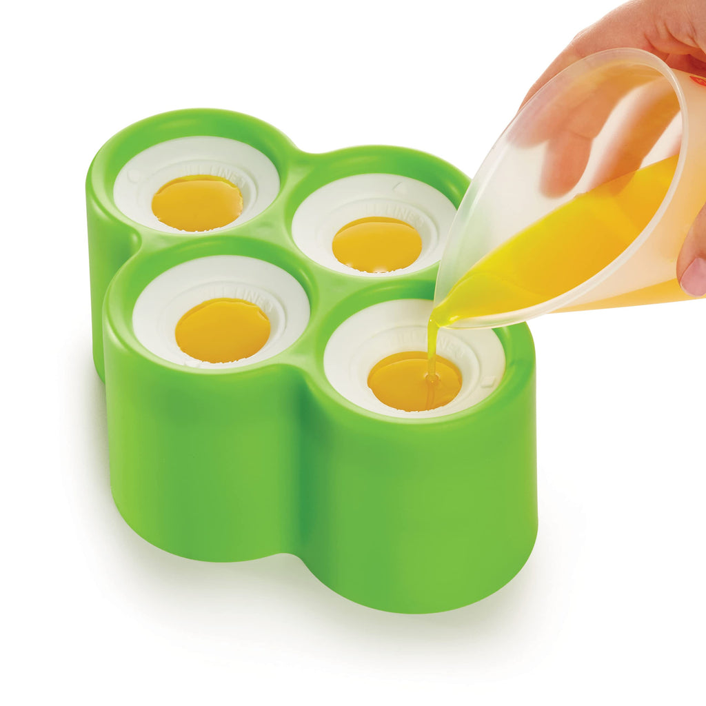 Zoku Safari Pop Molds, 4 Different Easy-release Silicone Popsicle Molds in One Tray, Fun Jungle-inspired Designs, BPA-free