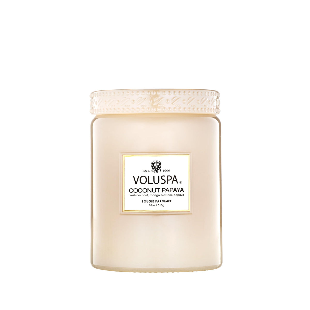 Voluspa Sparkling Rose, Large Candle Jar, 18 Ounce, 100 Hour Burn Time, Coconut Wax for Clean Burning, Handcrafted in the USA