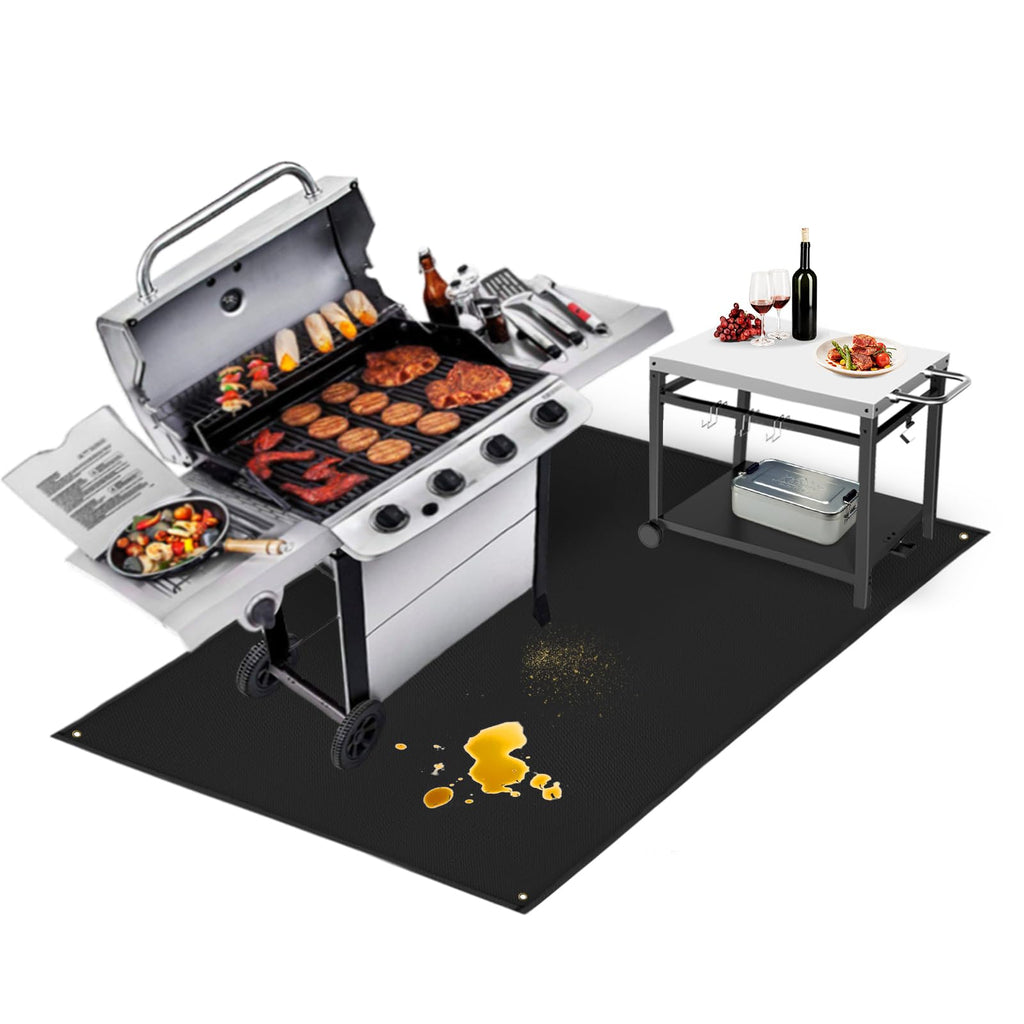 TOHONFOO Large Grill Mats for Outdoor Grill Deck Protector 90 x 48 x 0.02in