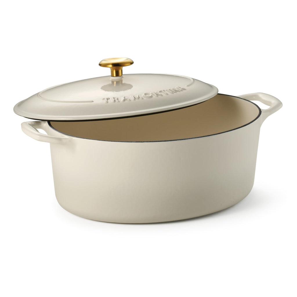 Tramontina Bestow Enameled Cast Iron 7-Qt Oval Dutch Oven Pot with Lid