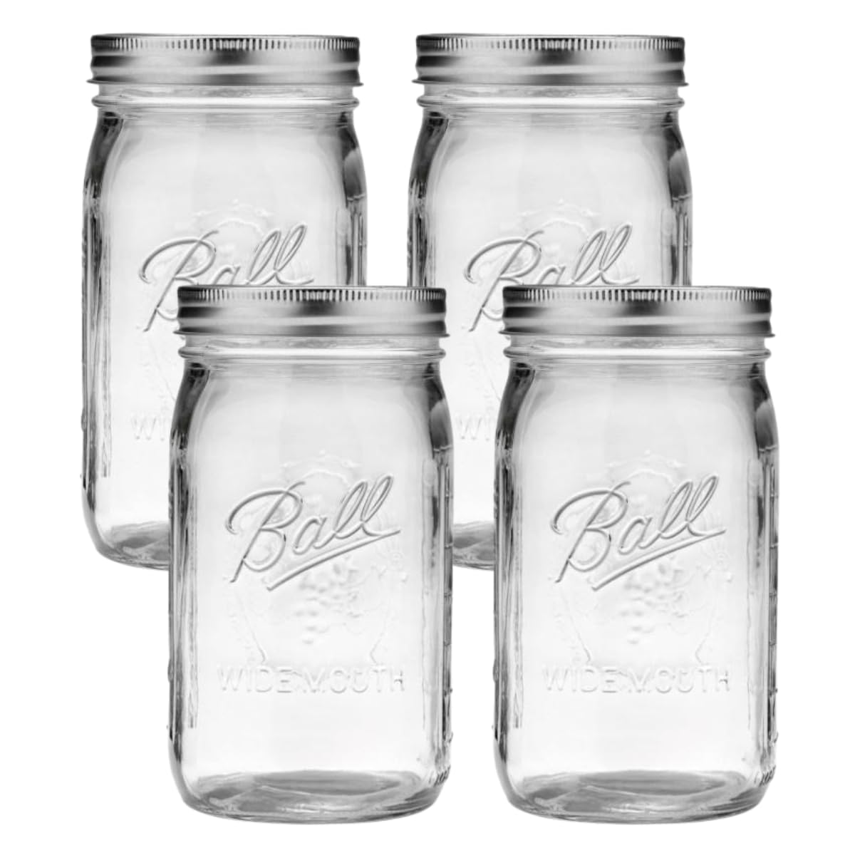 Ball Regular Mouth Glass Mason Jars with Lids and Bands, Used for Canning (Half Pint, 8 Ounce (Pack of 6))