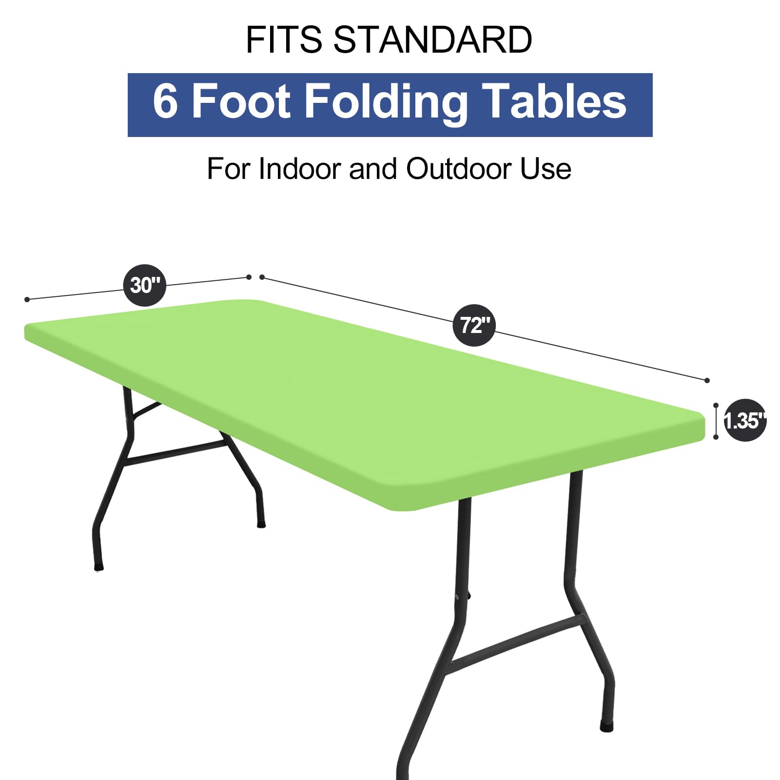 homing Rectangle Table Cloth Cover 6 Foot Elastic Fitted Tablecloth