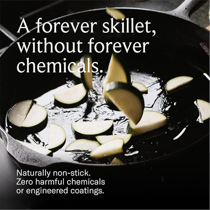 Field Company 6.75-Inch Cast Iron Skillet – Lightweight & Smooth, Made in USA, Pre-seasoned with Organic Oil – Ideal for 1 Serving (No.4 Extra Small)