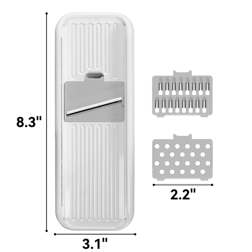 Badelite Mini Garlic Slicer Multi-Functional Mandoline Slicer Veggie Shredder Garlic Ginger Grinder Vegetable Mandoline Cutter with Container