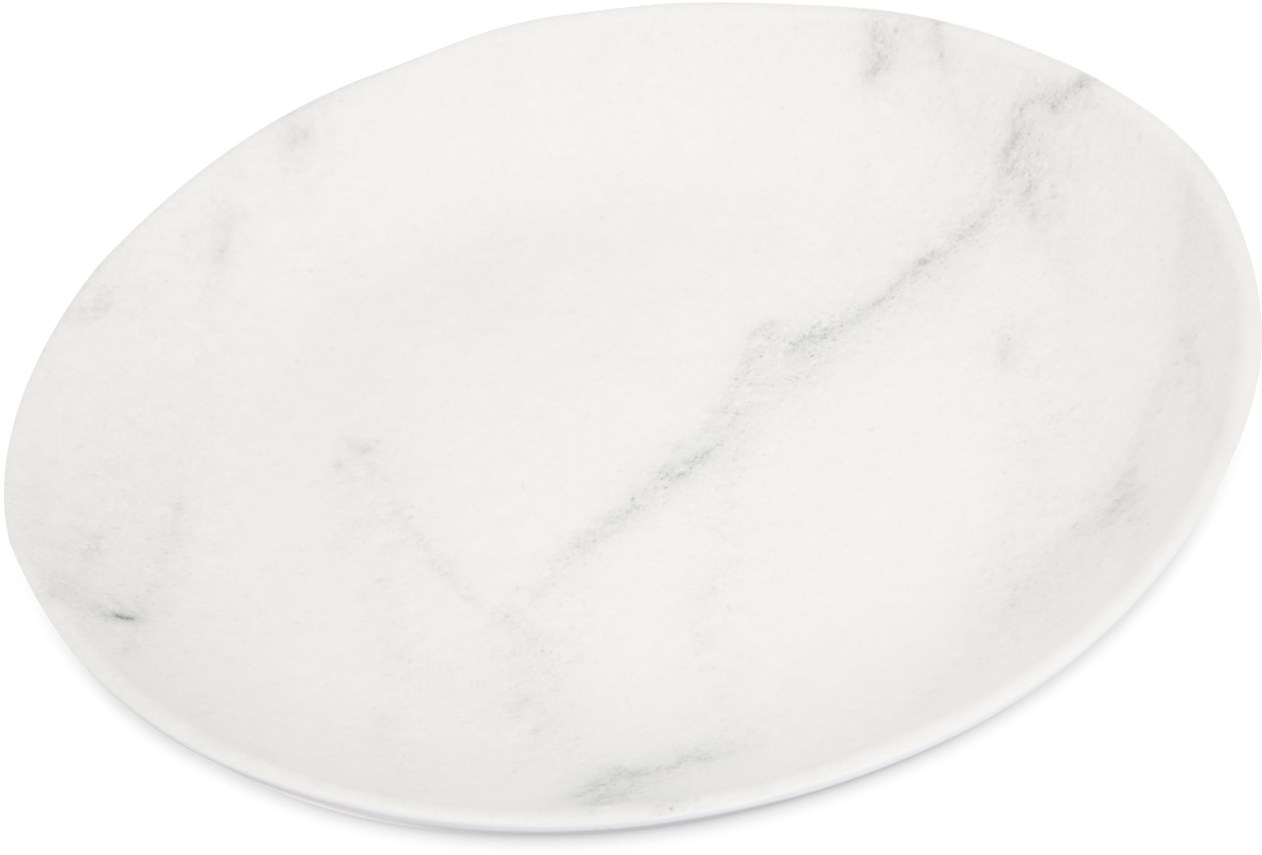 Carlisle FoodService Products Ridge Reusable Plastic Plate Dinner Plate for Home and Restaurant, Melamine, 10.5 Inches, Marble, (Pack of 12)