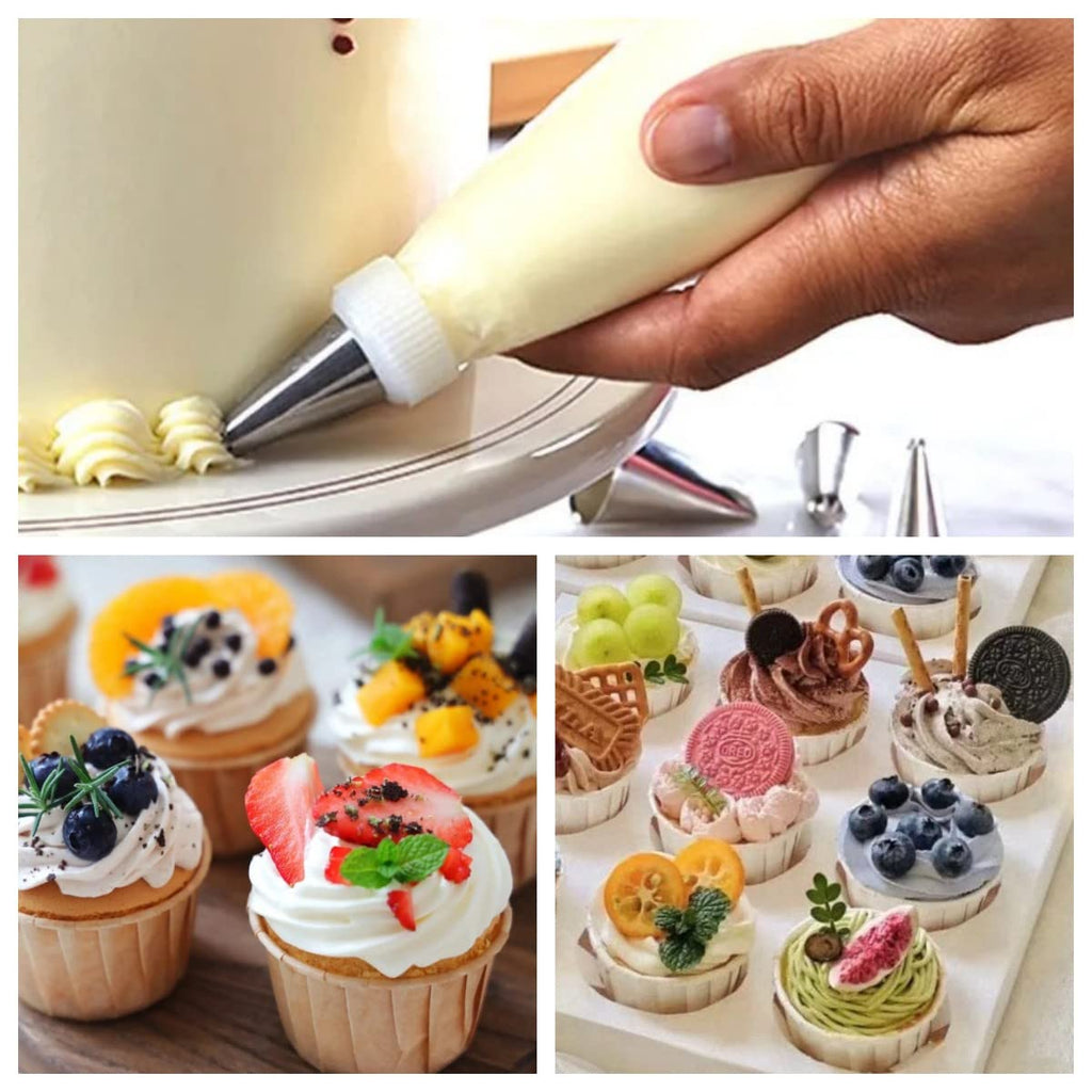 AMBESTAR 26 Inch Icing Piping Bags, 200 Pcs XXL Anti Burst Pastry Bags, Frosting Piping Bags Disposable for Wedding Cake, Birthday Party Dessert, Cupcake Decorating