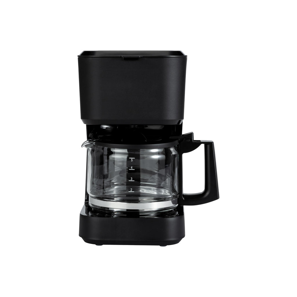 Amazon Basics 5 Cup Drip Coffee Maker with Glass Coffee Pot (0.8 Qt), Auto Shut-off, Auto Pause, Removable Filter Basket, Matte Black