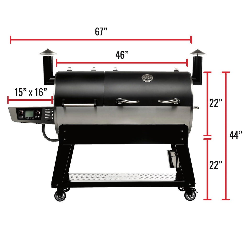 recteq DualFire 1200 Wood Pellet Smoker Grill, Wi-Fi Electric Pellet Grills, Dual Chambers for Hot and Fast + Low and Slow Cooking
