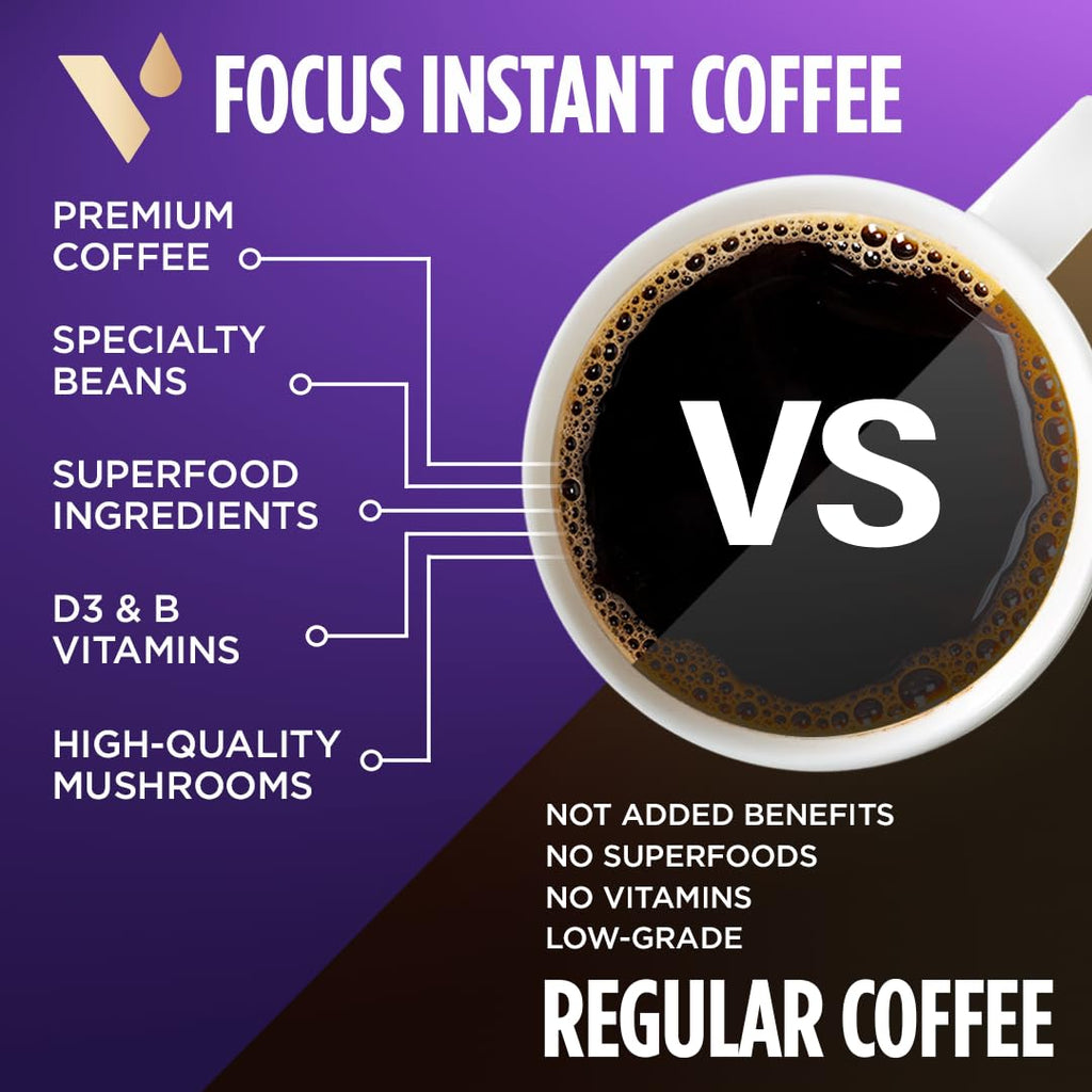 VitaCup Mushroom Medium Roast Coffee Instant Packets, 48ct