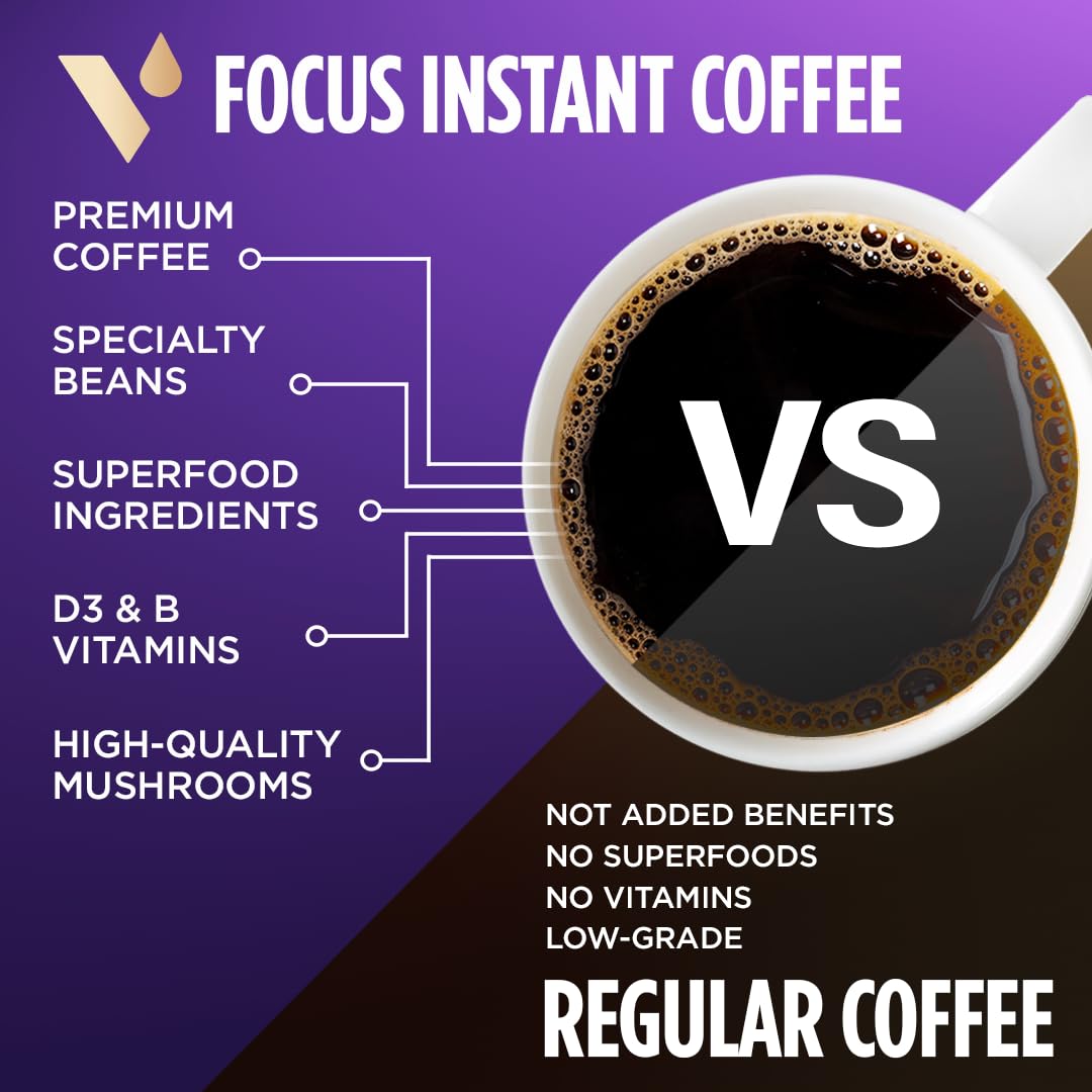 VitaCup Mushroom Medium Roast Coffee Instant Packets, 48ct
