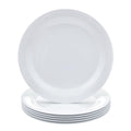 Amazon Basics Melamine Dinner Plates for Restaurants and Home, Dishwasher Safe, BPA Free, Break and Crack Resistant, 10.5", White, 6-Piece Set