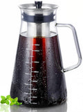 Aquach 51oz Cold Brew Maker, Borosilicate Glass Iced Coffee Tea Pitcher