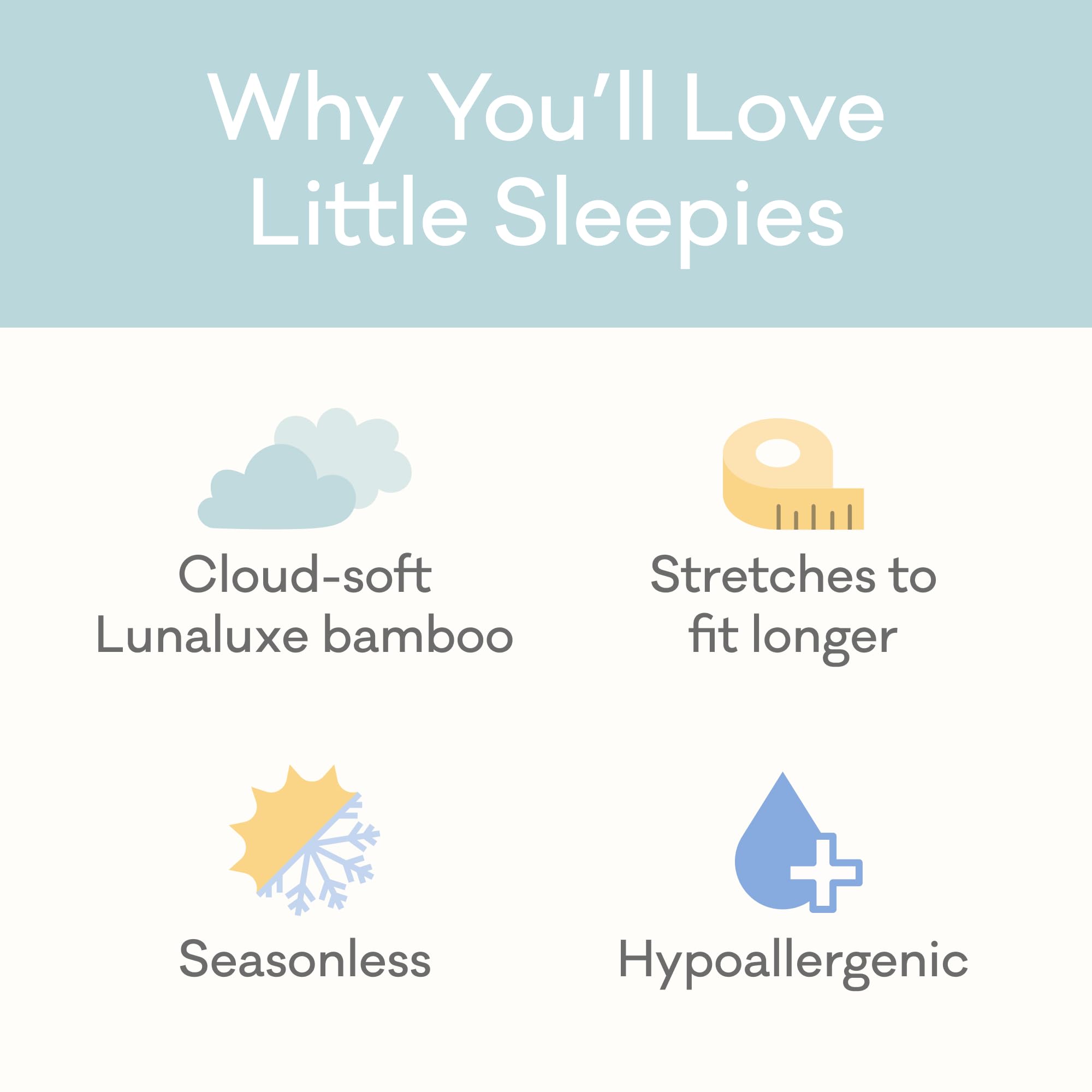 Little Sleepies Baby Pajamas, Sienna's Unicorns, Newborn