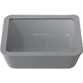 BRIVARA HOME Glass Food Storage Container with Lid, 11-Cup Large Rectangle | Microwave-Safe Airtight Lid, Oven-Safe Ceramic-Coated Glass | Zero Plastic, No PFAS/PFOA/BPA, Reusable [Smoke]