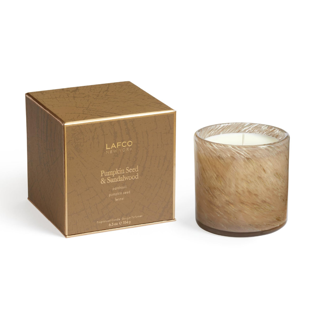 LAFCO New York Classic Candle, Chamomile Lavender - 6.5 oz - 50-Hour Burn Time - Reusable, Hand Blown Glass Vessel - Made in the USA