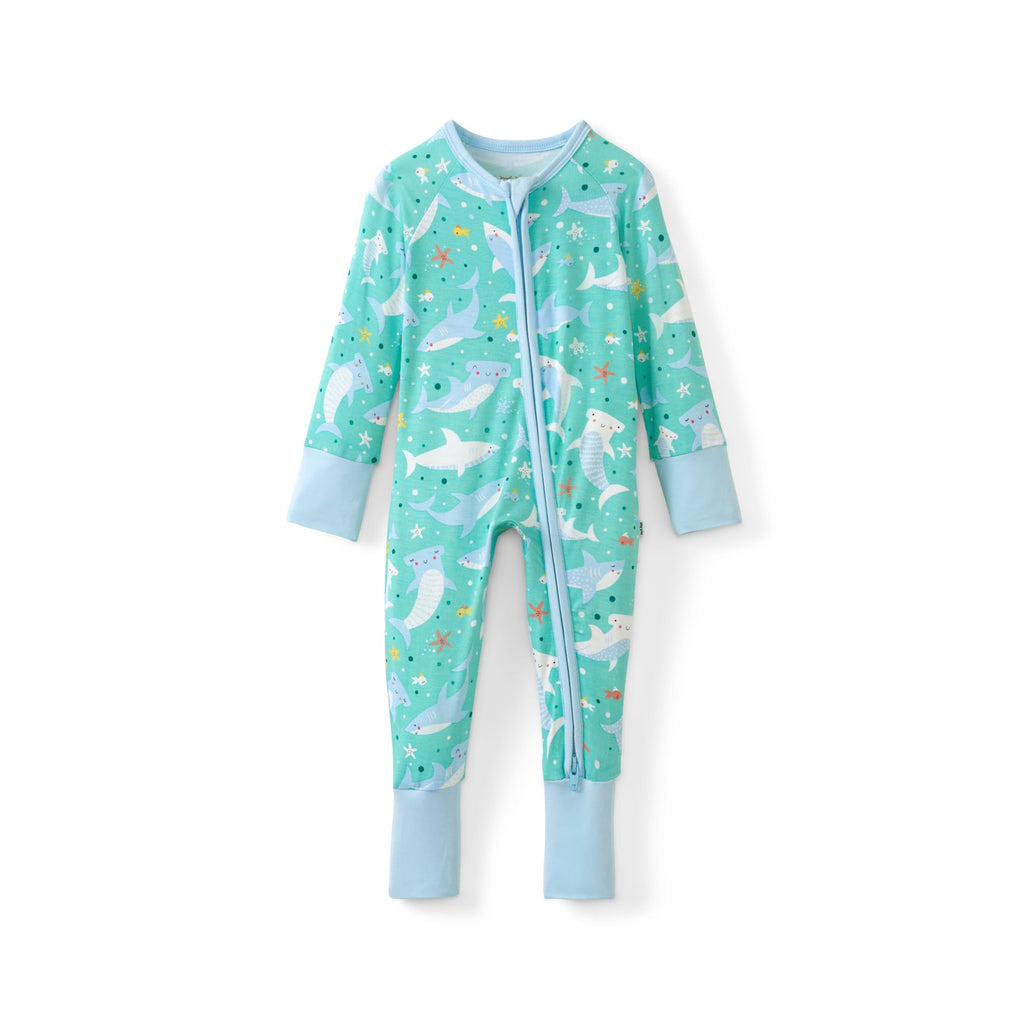Little Sleepies Baby Pajamas, Shark Soiree, Preemie
