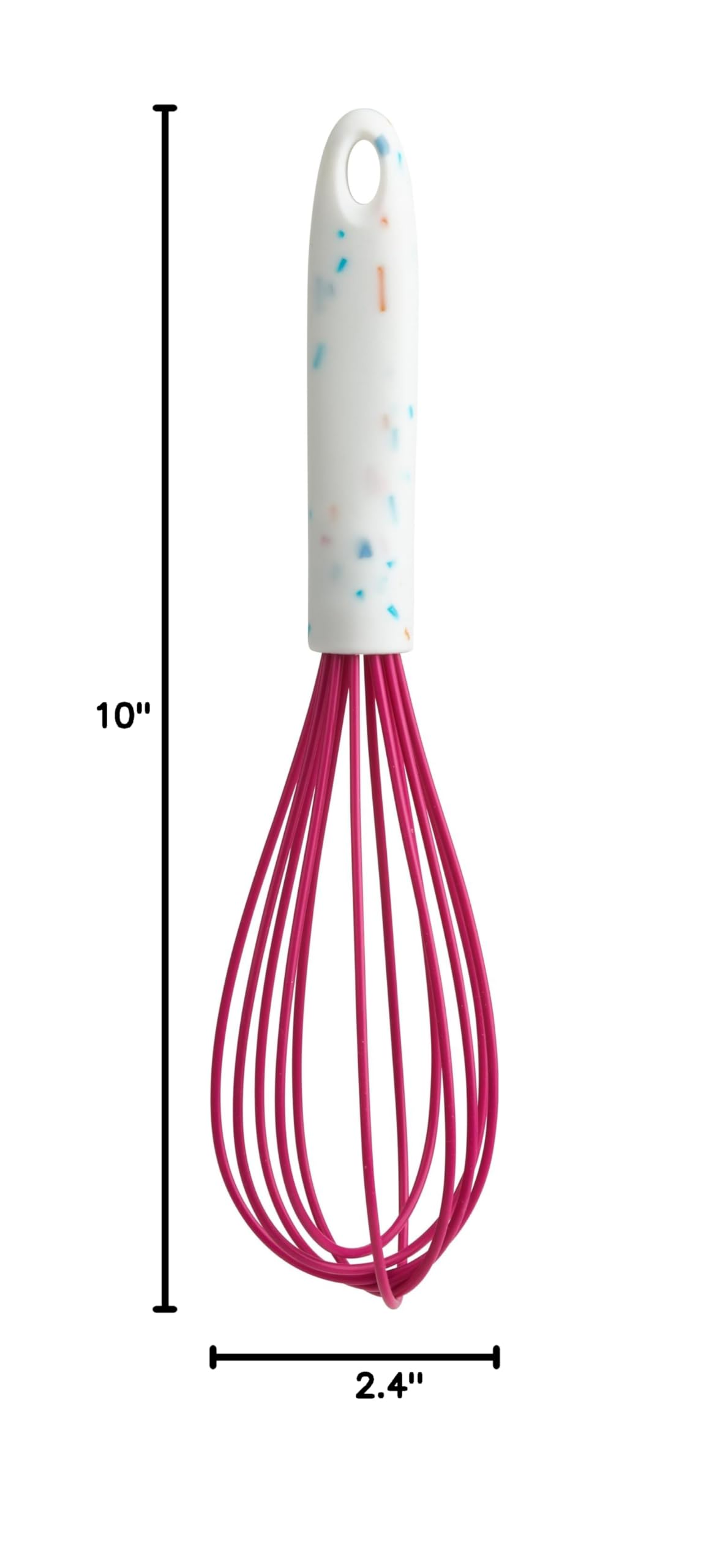 Trudeau White Confetti 10" Silicone Whisk