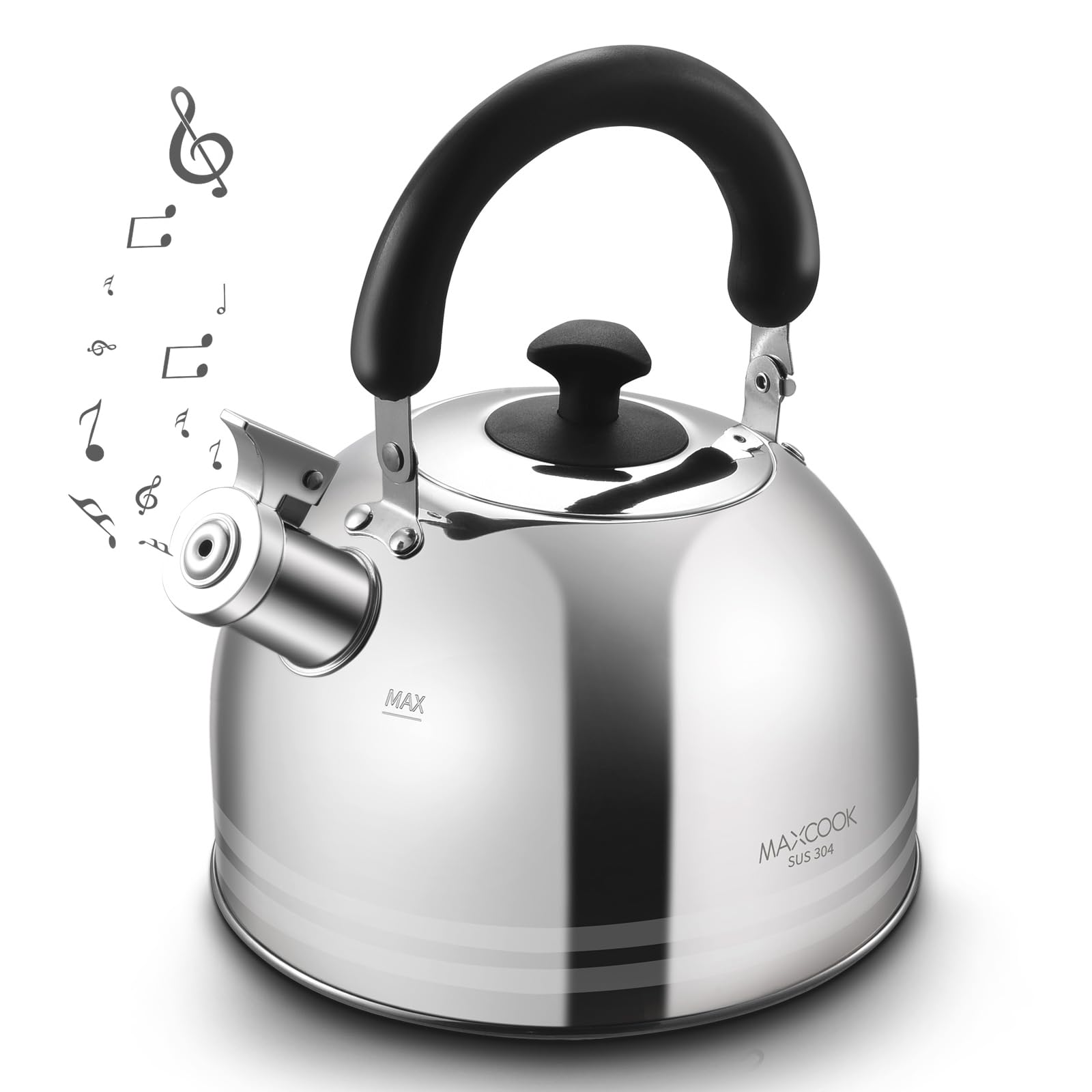 MAXCOOK Tea Kettle, 5.7QT 6L Whistling Tea Kettle for Stove Top