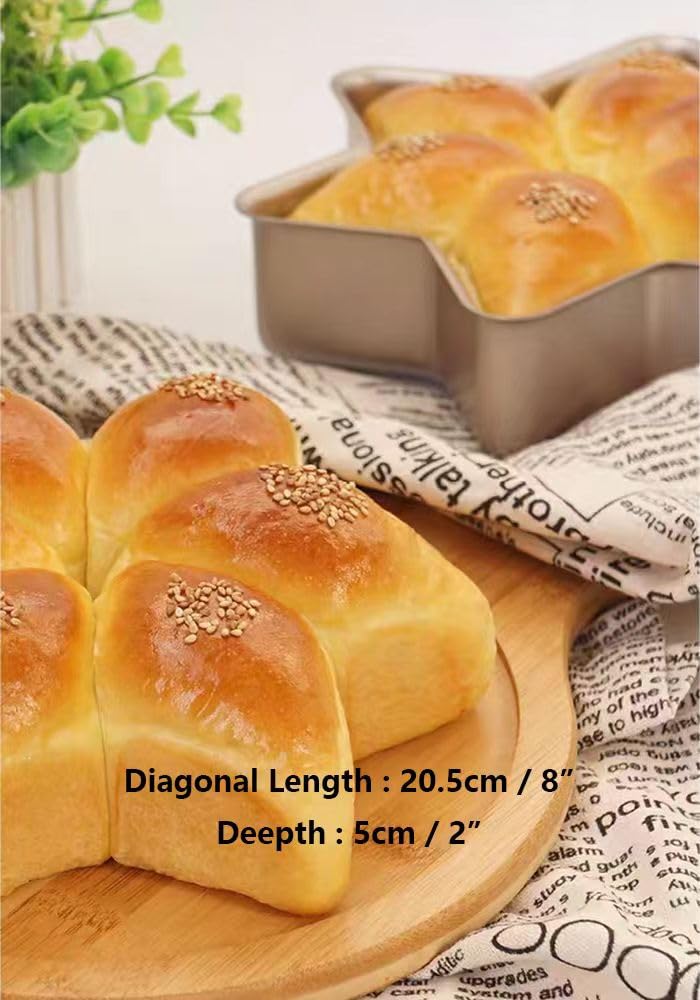 Makidar Specialty Forms NonStick Baking Tray Shaped Cake Bread Pizza Baking Pan Golden Carbon Steel