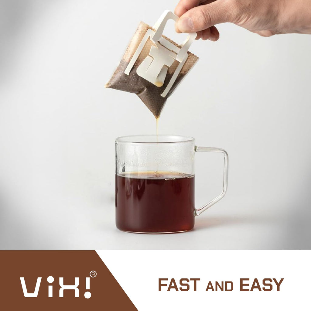VIXI Drip Coffee Cinnamon Flavor, 16 Bags, Natural Vietnamese Ground Coffee, Blended, Medium Roast, Hanging Ear, Disposable, Balanced Taste, Single Serve, Perfect for Camping