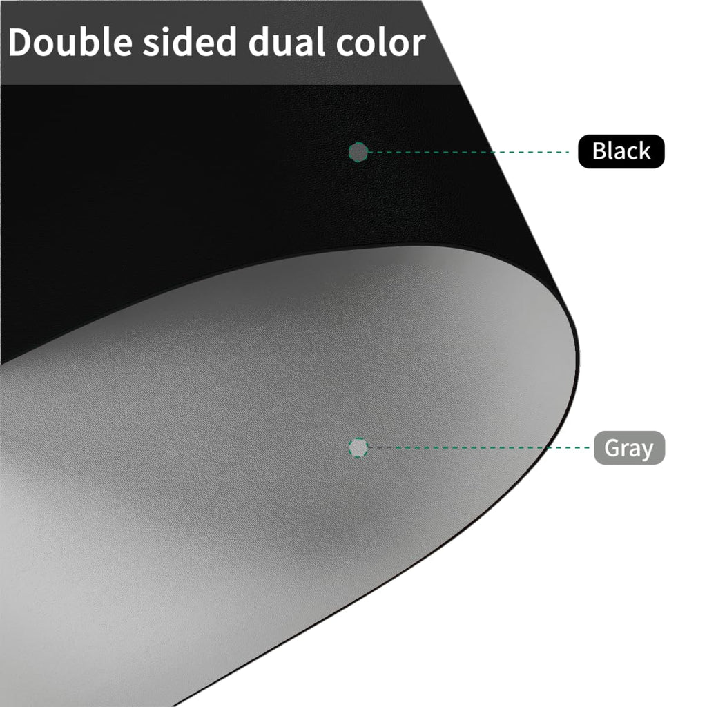 Zinkooat Desk Pad Mat - 14x48 Inch Waterproof Easy to Clean Can Conceal Flaws Protector The Table Top from Scratches Used for Coffee Table Office Table Dresser(Black+Gray 14x48)