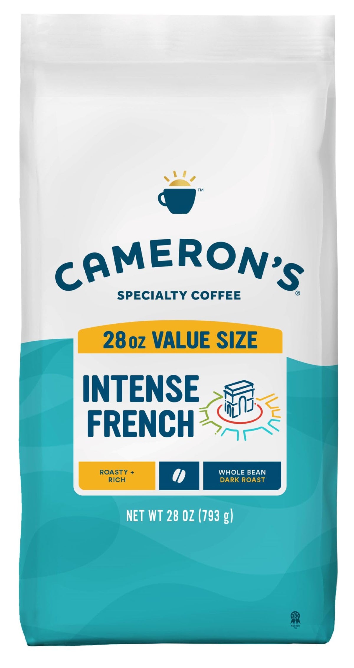Cameron's Coffee Roasted Whole Bean Coffee, Scandinavian Blend, 28 Ounce