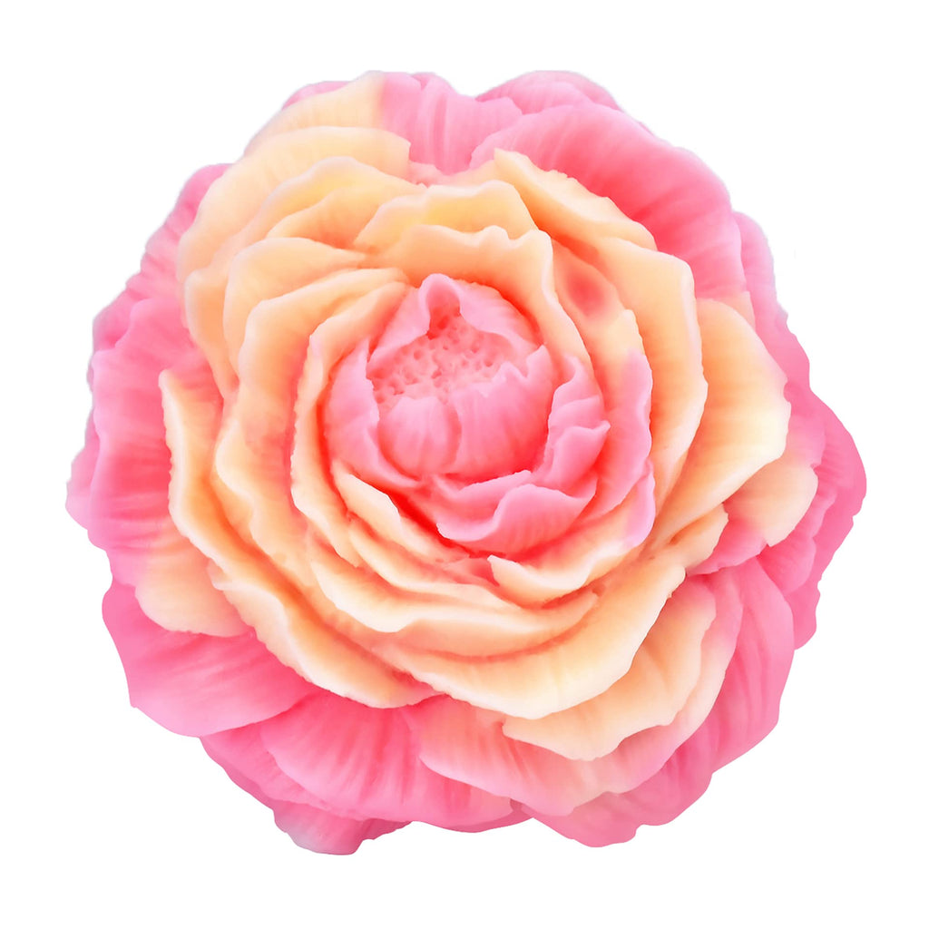 2 Pack Peony Flower Soap & Candle Mold - Silicone 3D Molds for Candy & Home Decor - Resin Casting & Making Molds