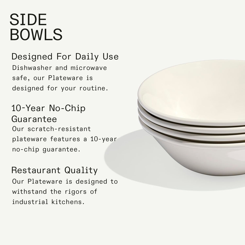 Made In Cookware - Set of 4 - Side Bowls - White - Porcelain - Crafted in England