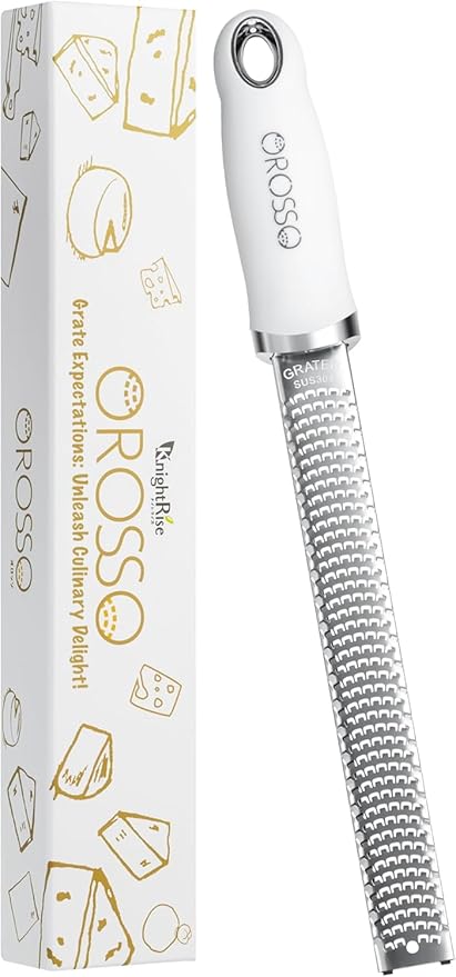 Grater, Lemon Zester Cheese Grater, Cheese Shavings, Parme Cheese, Ginger, Garlic, Zester Grater (white)