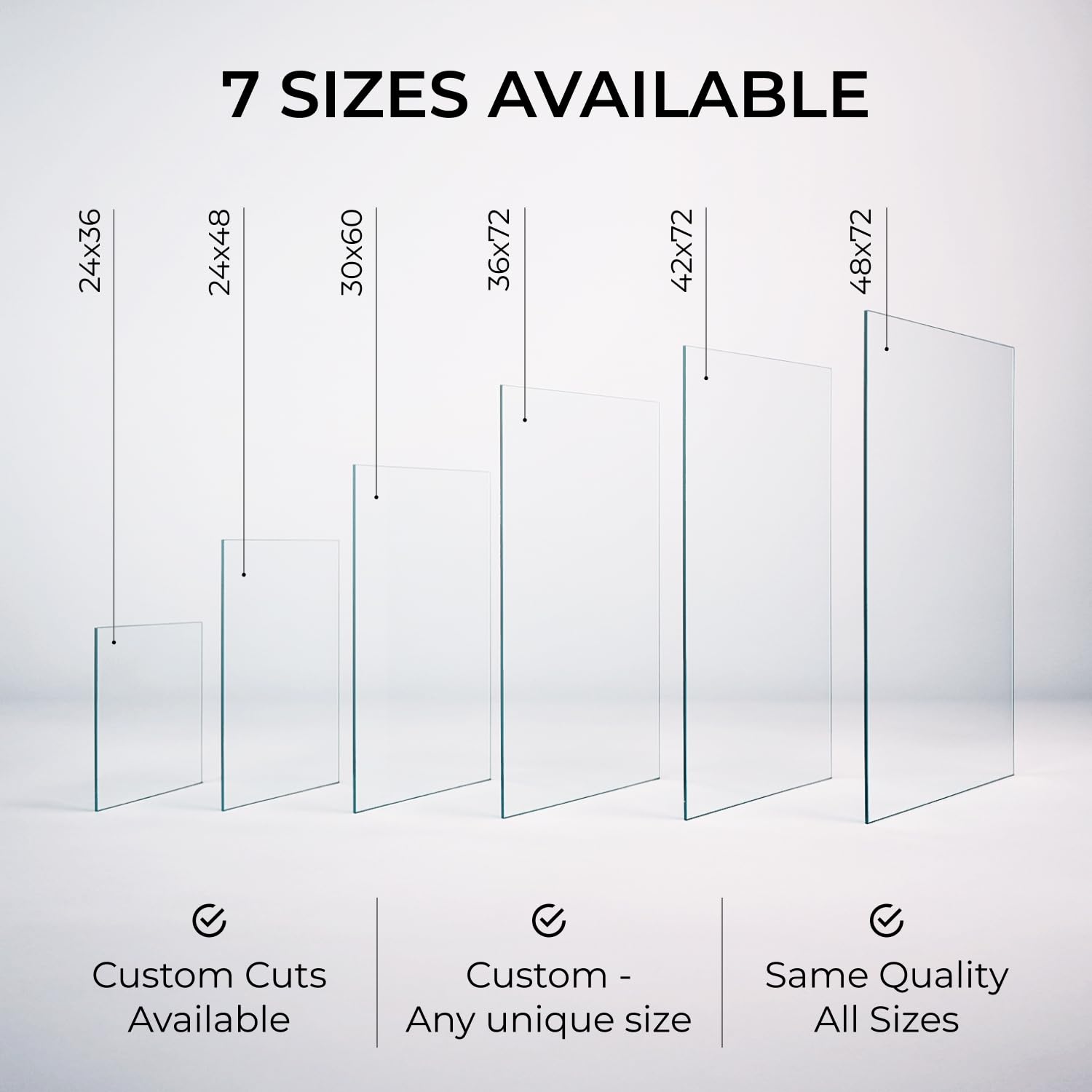 36" x 48" Tempered Glass Table Top with 1/4" Thickness, Flat Polished Edge and Safety Corners Clear Surface Replacement for Dining, Coffee or Office Tables Scratch Resistant