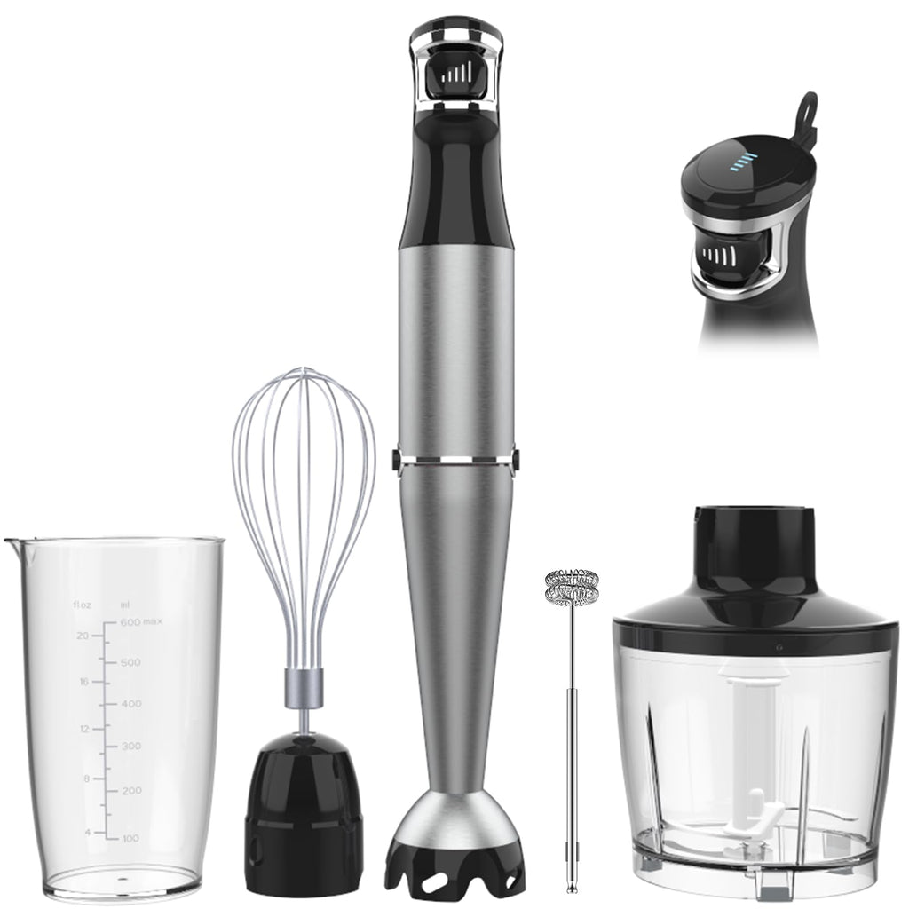 Turelar Immersion Blender Handheld Corded, 1100W 5 in 1 Hand Blender Set