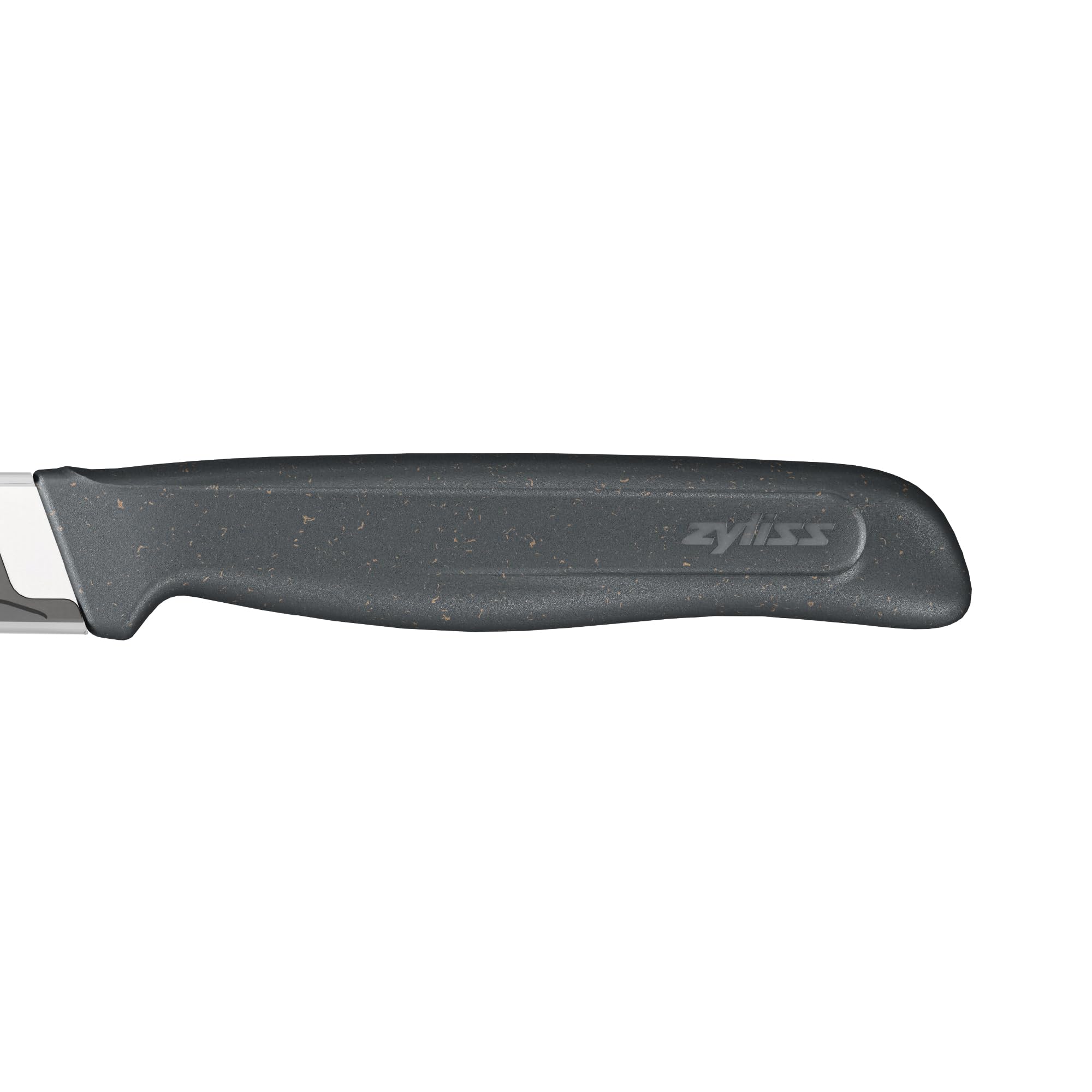 Zyliss Serrated Paring Knife – German Stainless Steel Blade with Sustainable Wheat Straw NonSlip Handle – Blade Guard Included – Dishwasher Safe – 3.9 inches - Gray