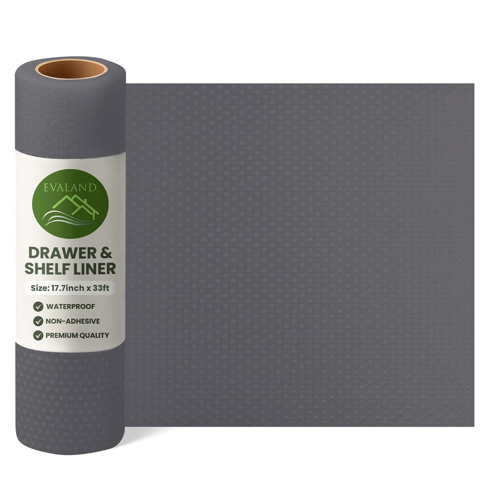 EVALAND Shelf Liner Cabinet Liner Non-Adhesive Drawer Liner 17.7 in x 33 FT