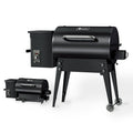 Electric Wood Pellet Grill & Smoker with Foldable Legs, 456 SQ.IN Grill Capacity, 11LB Pellet Hopper, PID Temperature Control 180-425°F, Portable Foldable Design for Backyard Camping Bake and Roast