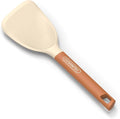 Silicone Small Spatula for Cooking Flexible Beveled Turner with Solid Inner Core and Heat Resistant Nylon Handle Ideal Spatula for Non-Stick Cookware
