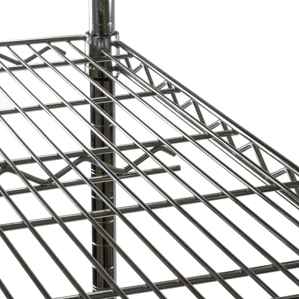 Shelving Inc. 14" d x 18" w Chrome Wire Shelving with 2 Tier Shelves, Weight Capacity 800lbs Per Shelf