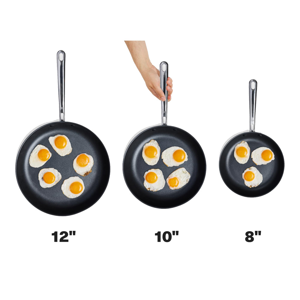 Misen Carbon Nonstick™ Skillet - Nitrided Carbon Steel - Professional Alternative to Teflon - 1100°F High Heat Ready - Easy Release - Induction, Oven, & Grill Safe - 8 Inch