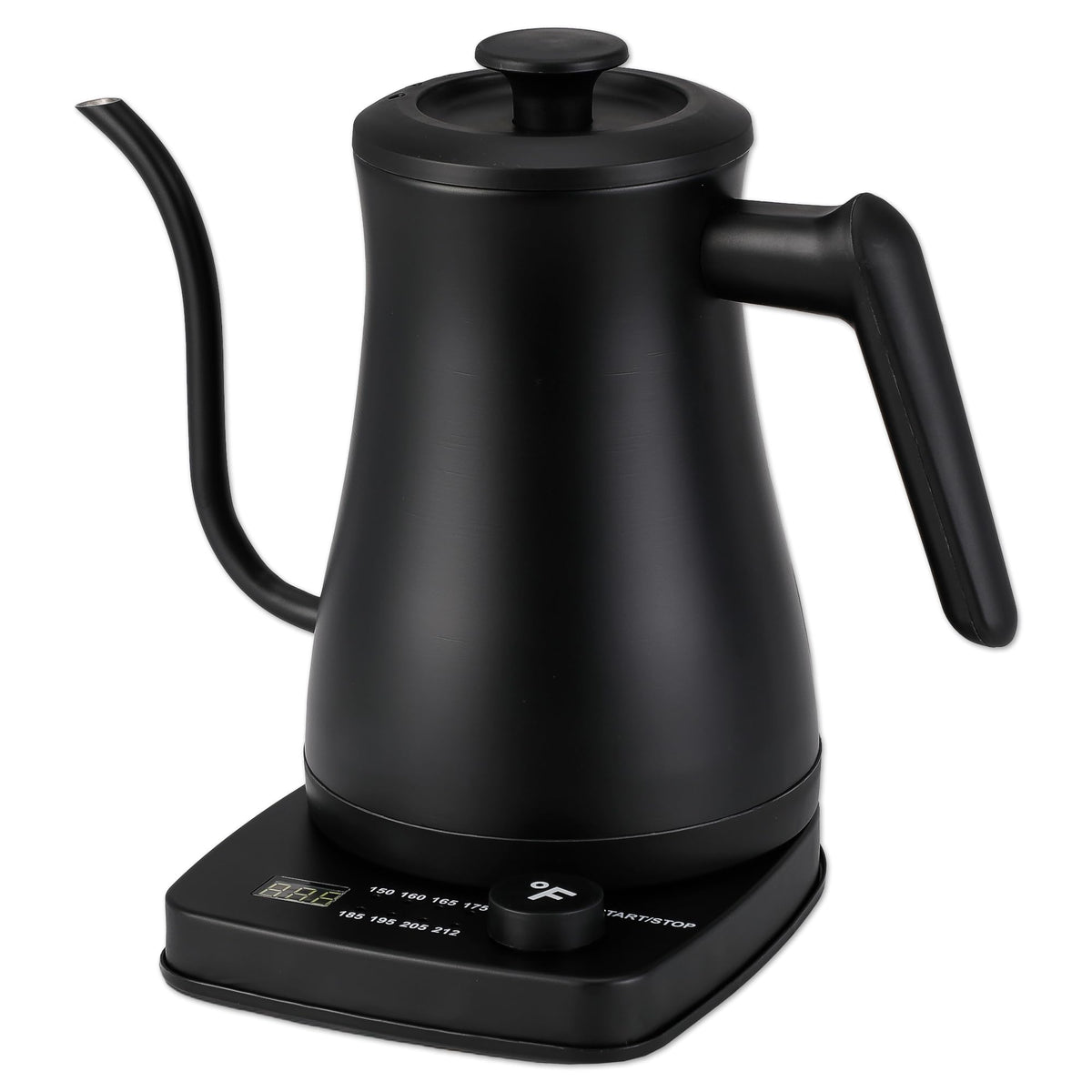 1.0L 1500W Gooseneck Electric Kettle - Stainless Steel Interior - Rapid-Boil - Auto Shut-Off, Boil-Dry Protection, Temperature Control, LED Indicator - White by The Display Guys