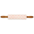 MACKENZIE-CHILDS Ceramic Rolling Pin, Pink-and-White Rosy Check