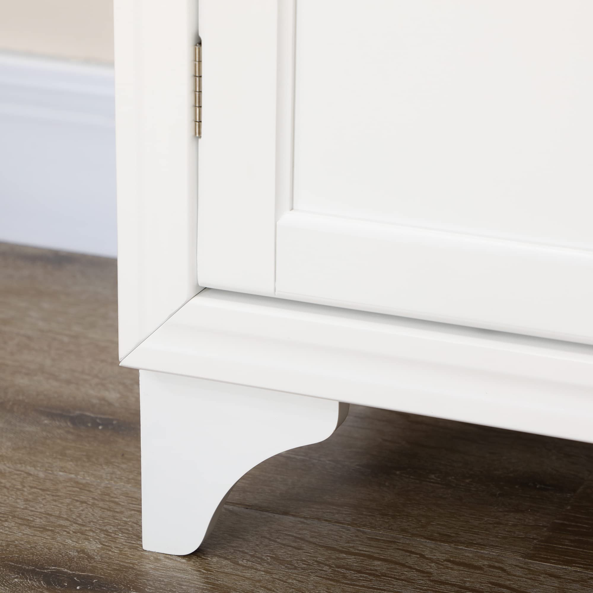 HOMCOM 67" Tall Freestanding Kitchen Pantry Cabinet 4-Door Drawer White