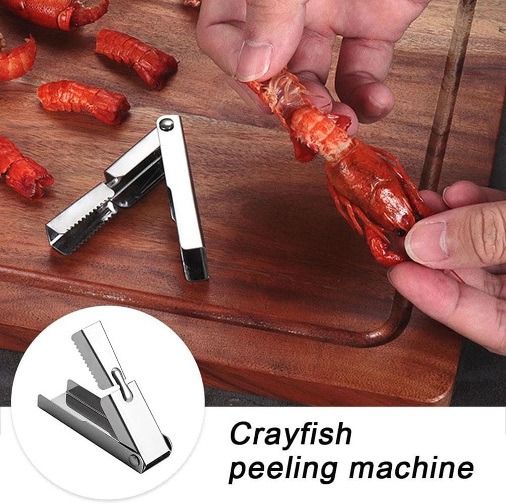 2025 New Crawfish Peeler Tool Stainless Steel, Crayfish Shelling Device Seafood Tool, Crawfish Tail Peeler, Crawfish Tail Remover Tool, Stainless Steel Crawfish Tail Peeler Tool (5 Pcs)