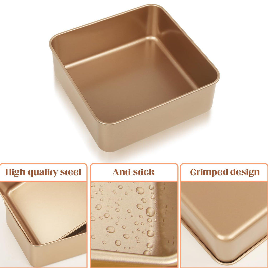 Baking Sheet Pans,2 Pack Nonstick Baking Sheet Pans,Cookie Sheet, Brownie Pan, Bread Pan for Toaster Oven, Small Baking Tray,Bakeware for Cakes, Cookies & Breads (7 Inches)