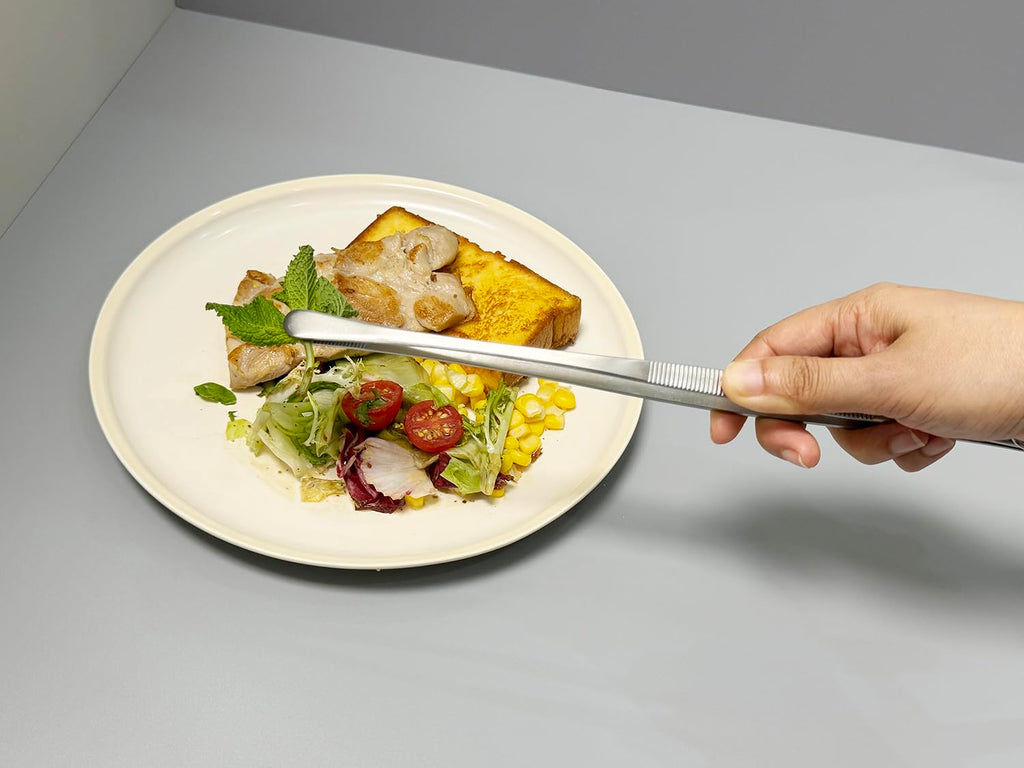 JETKONG 2 Pieces Long Food Tweezers Kitchen Tweezer Tong Chopsticks Tongs Stainless Steel Kitchen Cooking Forceps