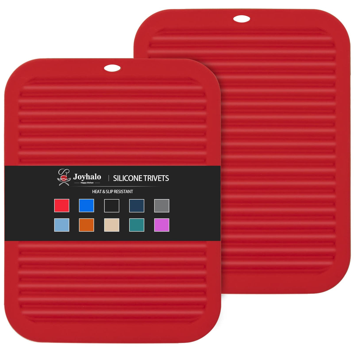 Joyhalo 4 Pack Silicone Trivet for Hot Dishes