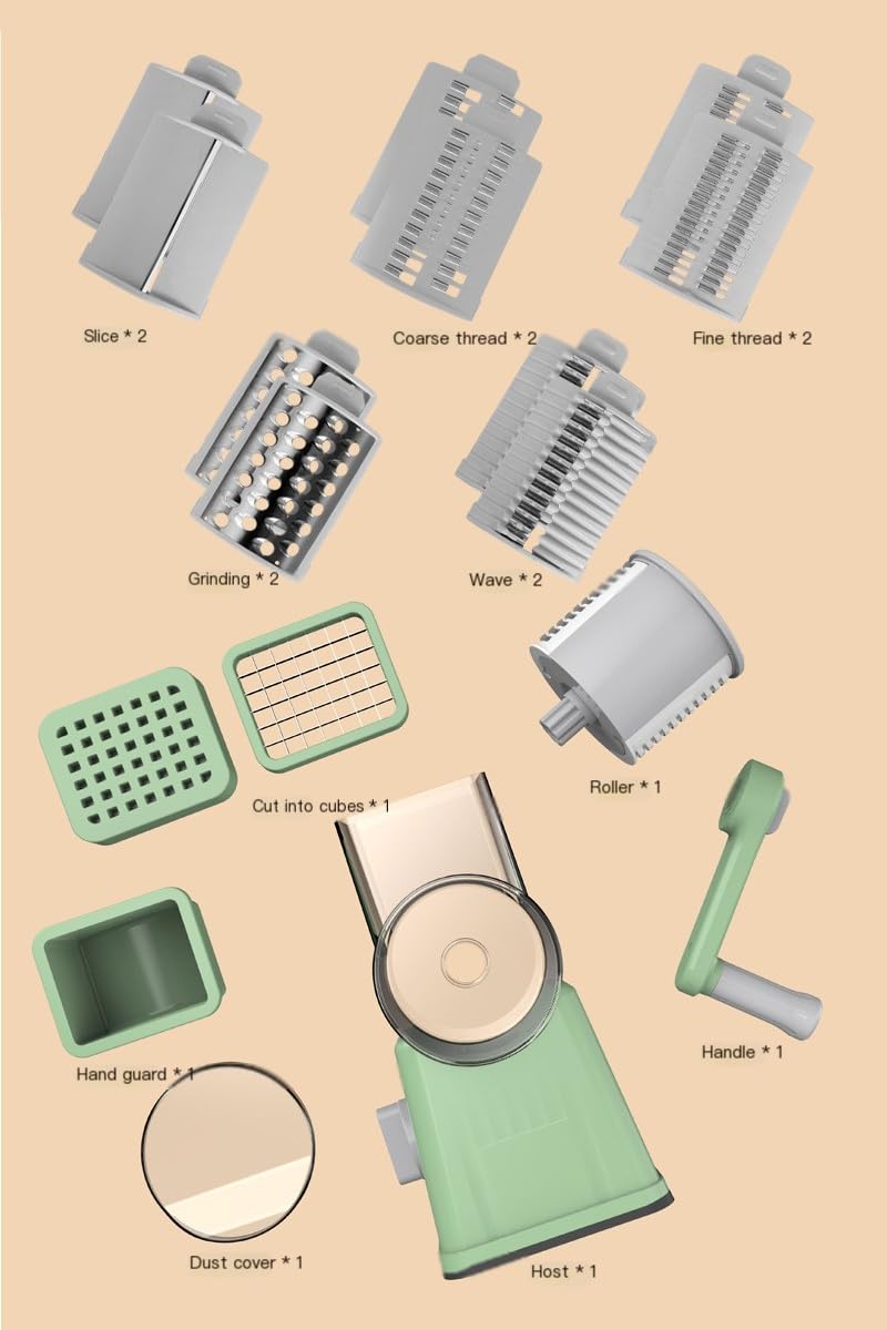 Vegetable Chopper and Spiralizer, Food Chopper with Container, Fruit Slicer, Kitchen Gadgets & Gifts, Home Essentials