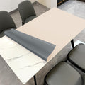 Zinkooat Faux Leather Table Cover,1.8mm Thick,42x72 Inch Table Protector,Table Protector for Dining Room Table,Dining Room Table Protector Pad.(Beige+Light Gray,42x72)