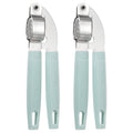 uxcell 2pcs Garlic Press, 7.7 Inch Stainless Steel Garlic Crusher and Peeler for Home Cooks and Professional Chefs, Blue
