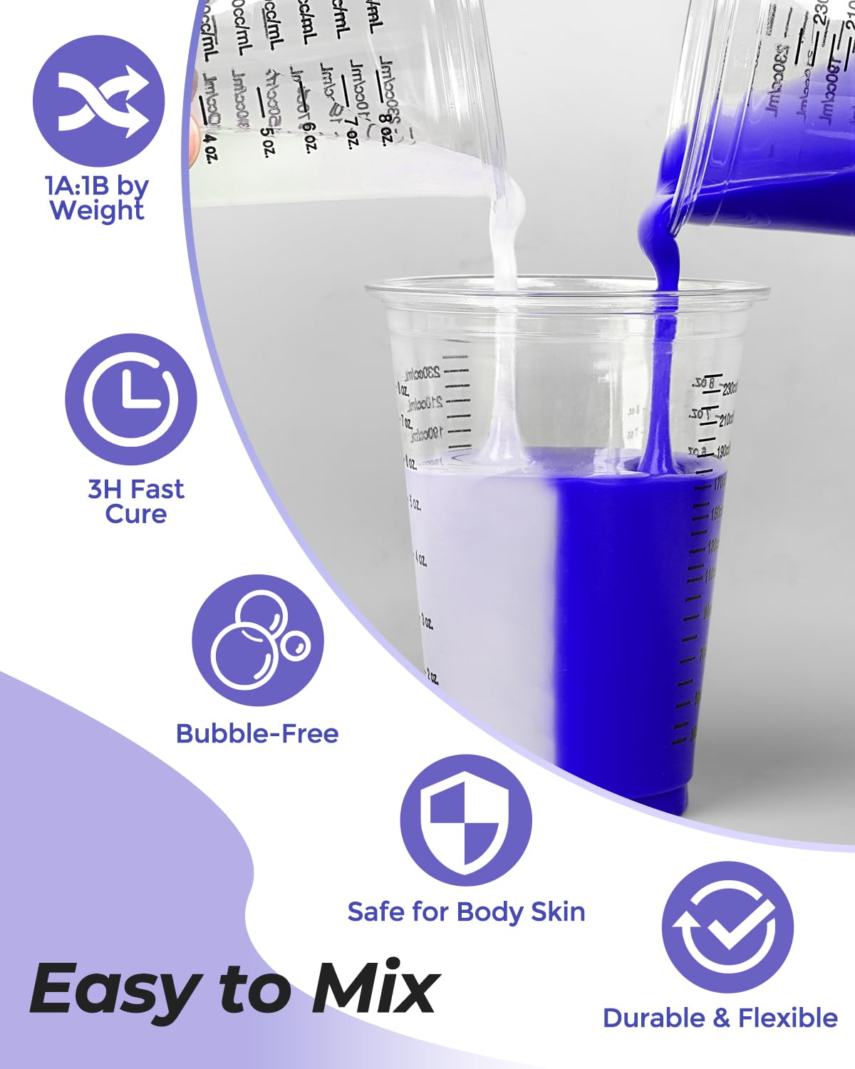 Nicpro 250oz Silicone Mold Making Kit 30A, Platinum Liquid Silicones Rubber